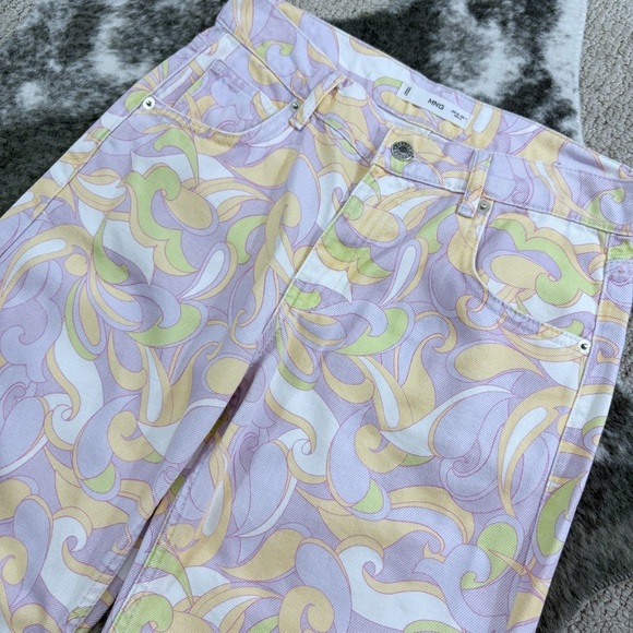 MNG Mango Printed Wideleg Jeans - Picture 4 of 12